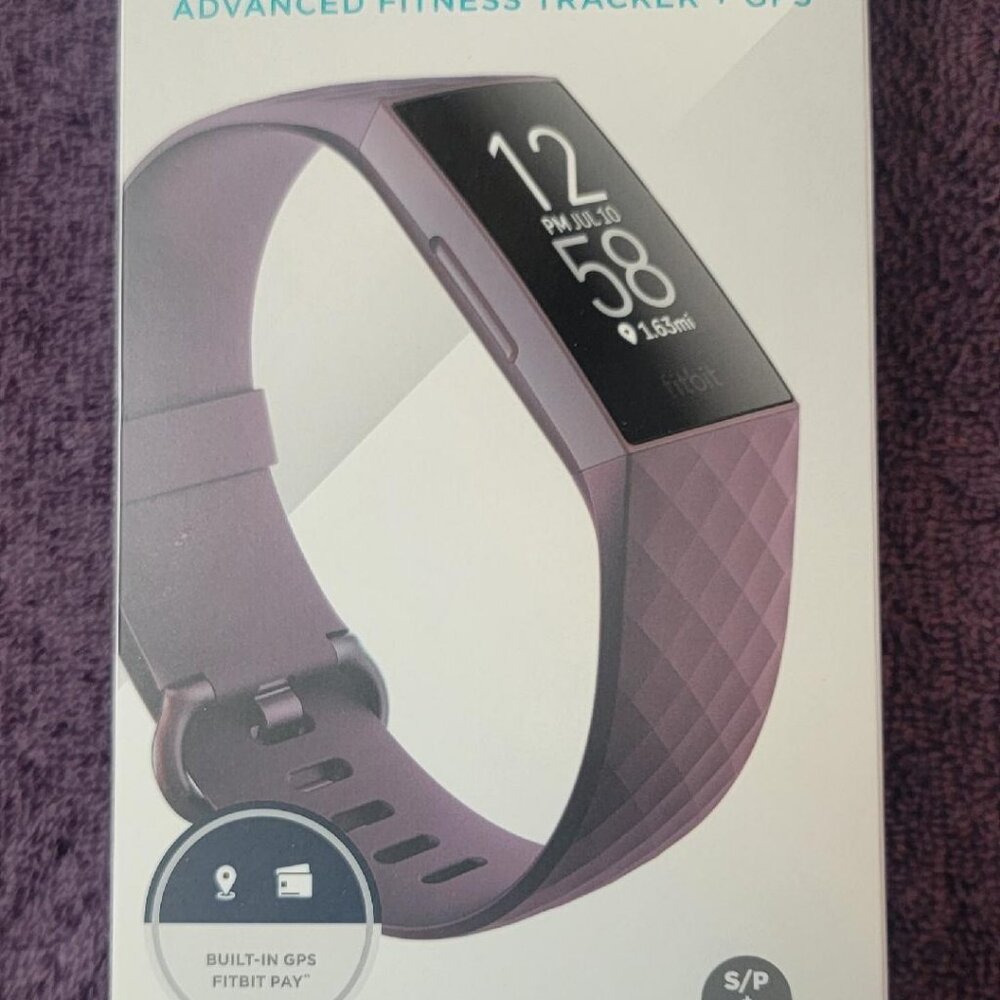 BRAND NEW, IN BOX - Fitbit Charge 4 Advanced Fitness Tracker & GPS in ROSEWOOD